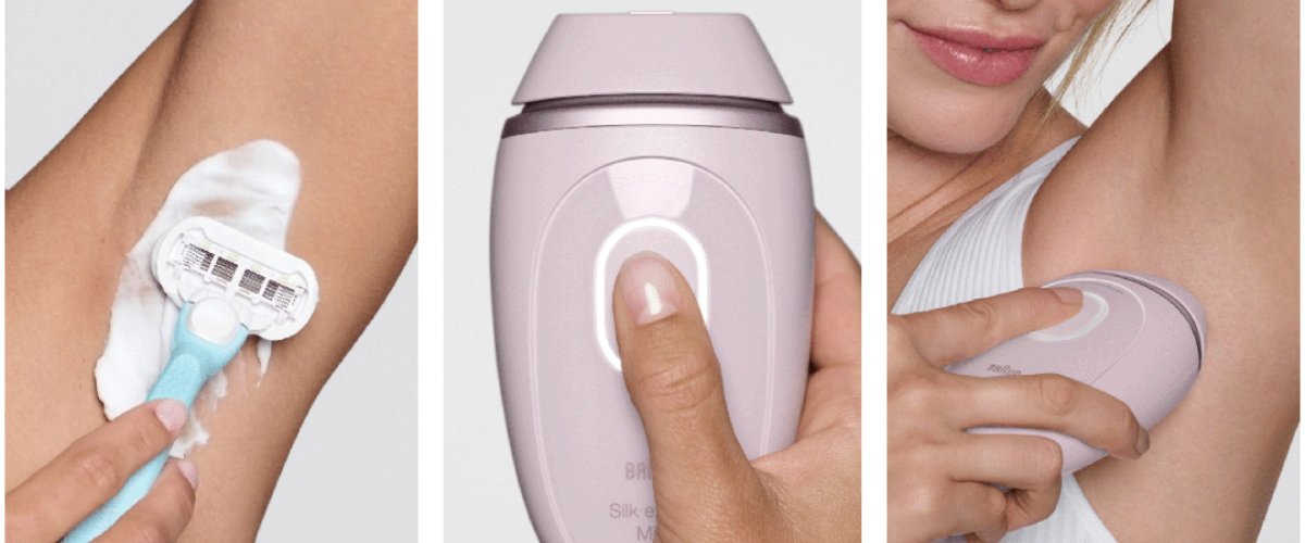 Fotoepilatora lietošanas pamācība padusu apmatojuma noņemšanai