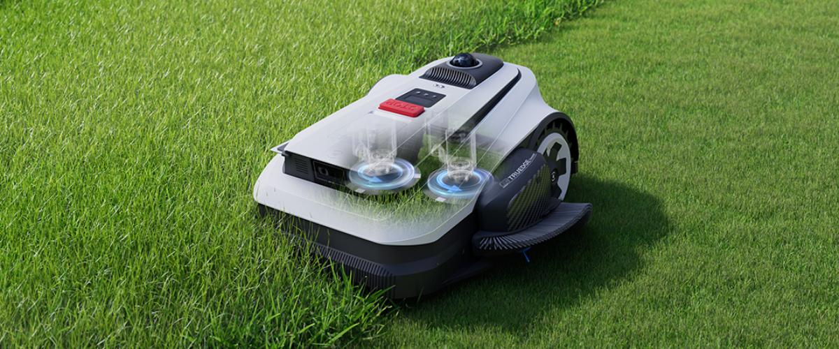 Robotizētais zāles pļāvējs bez perimetra vada Ecovacs GOAT A3000 LiDAR Pro pļauj zālienu